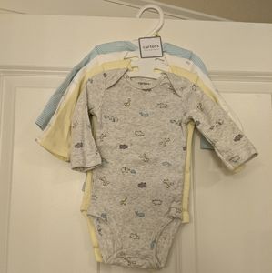 4 Carter's long sleeve onesies